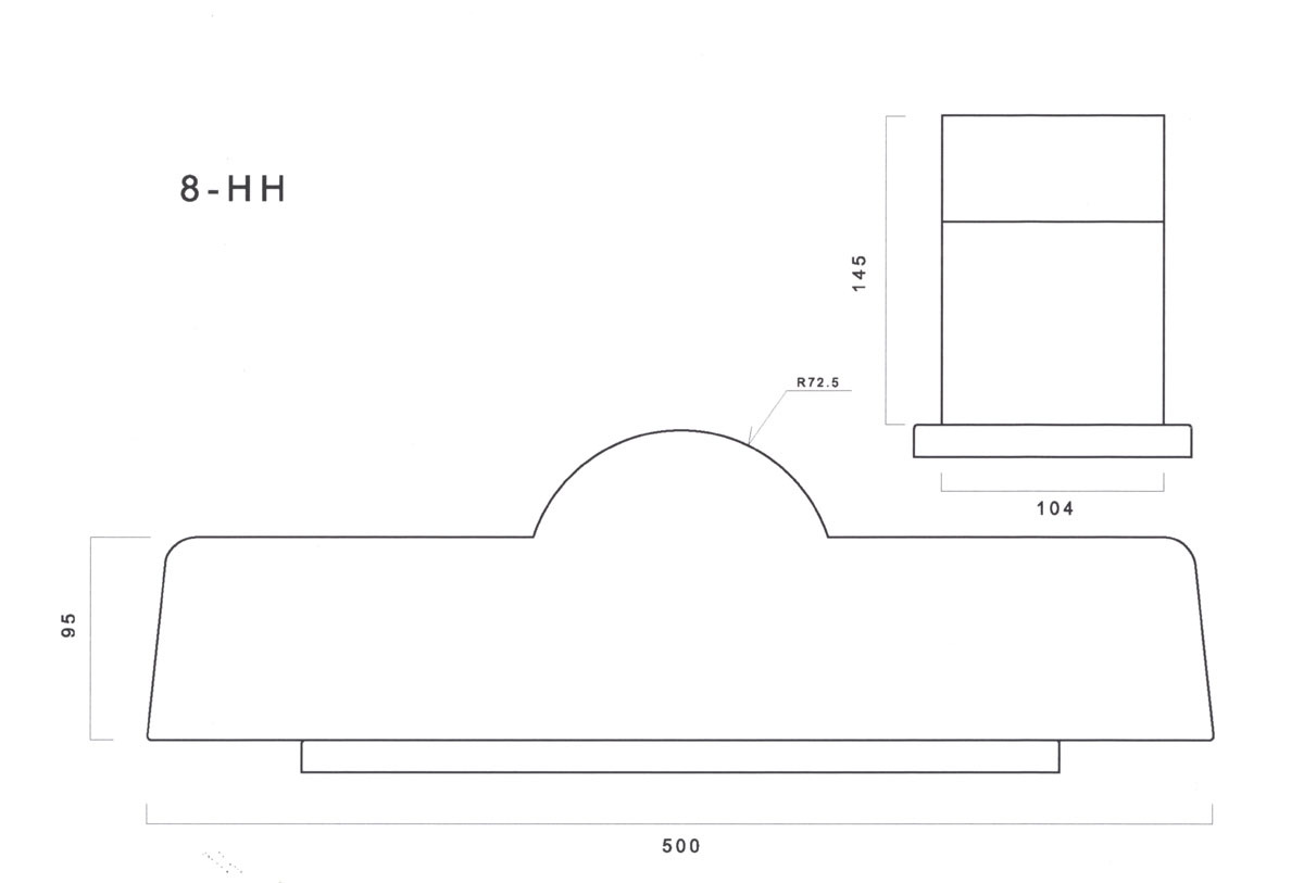 社名灯寸法図 | タクシー社名表示灯(行灯) | 株式会社武内工業所